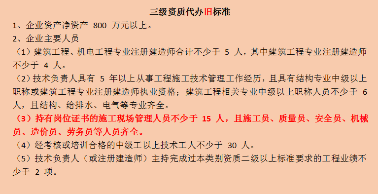 代辦建筑三級資質(zhì)的標(biāo)準(zhǔn) 代辦建筑三級資質(zhì)的標(biāo)準(zhǔn)